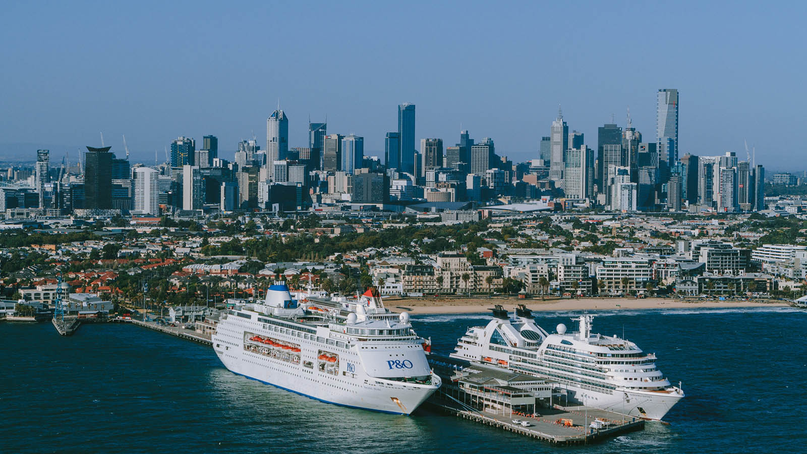 Cruise ships at Port Melbourne, Victoria, Australia